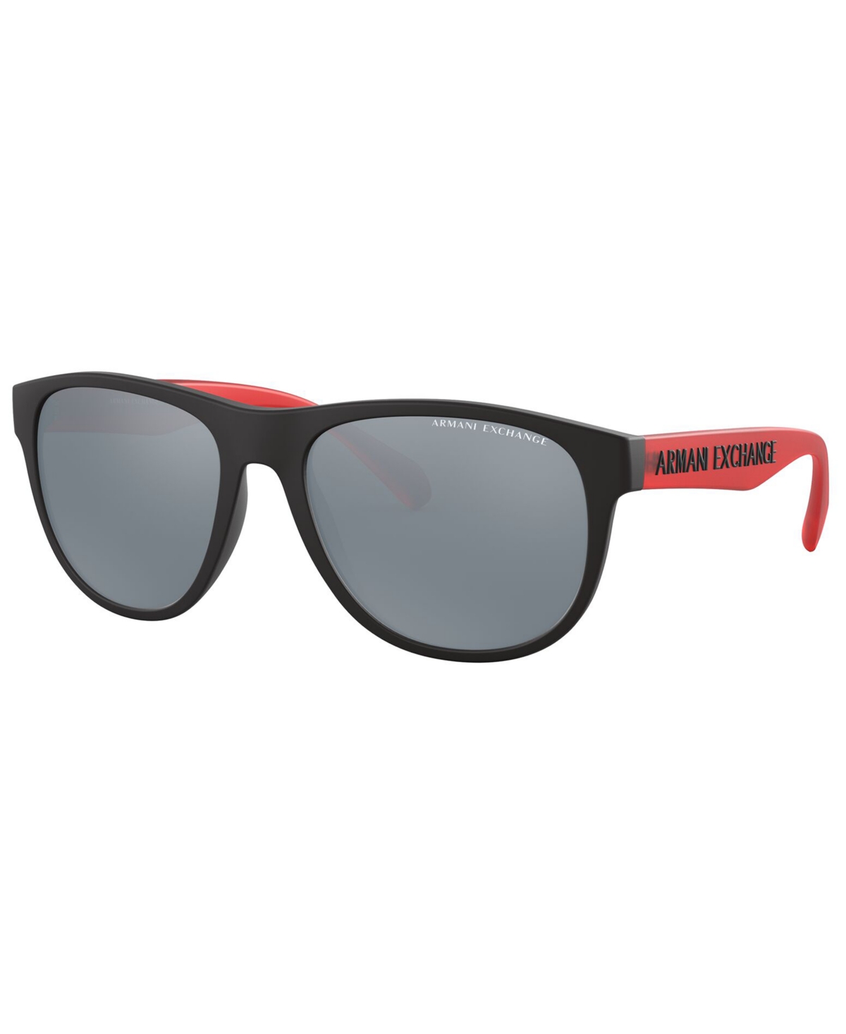 Armani Exchange Men's Polarized Sunglasses, AX4096S - MATTE BLACK/DARK GREY MIRROR SILVER POLA