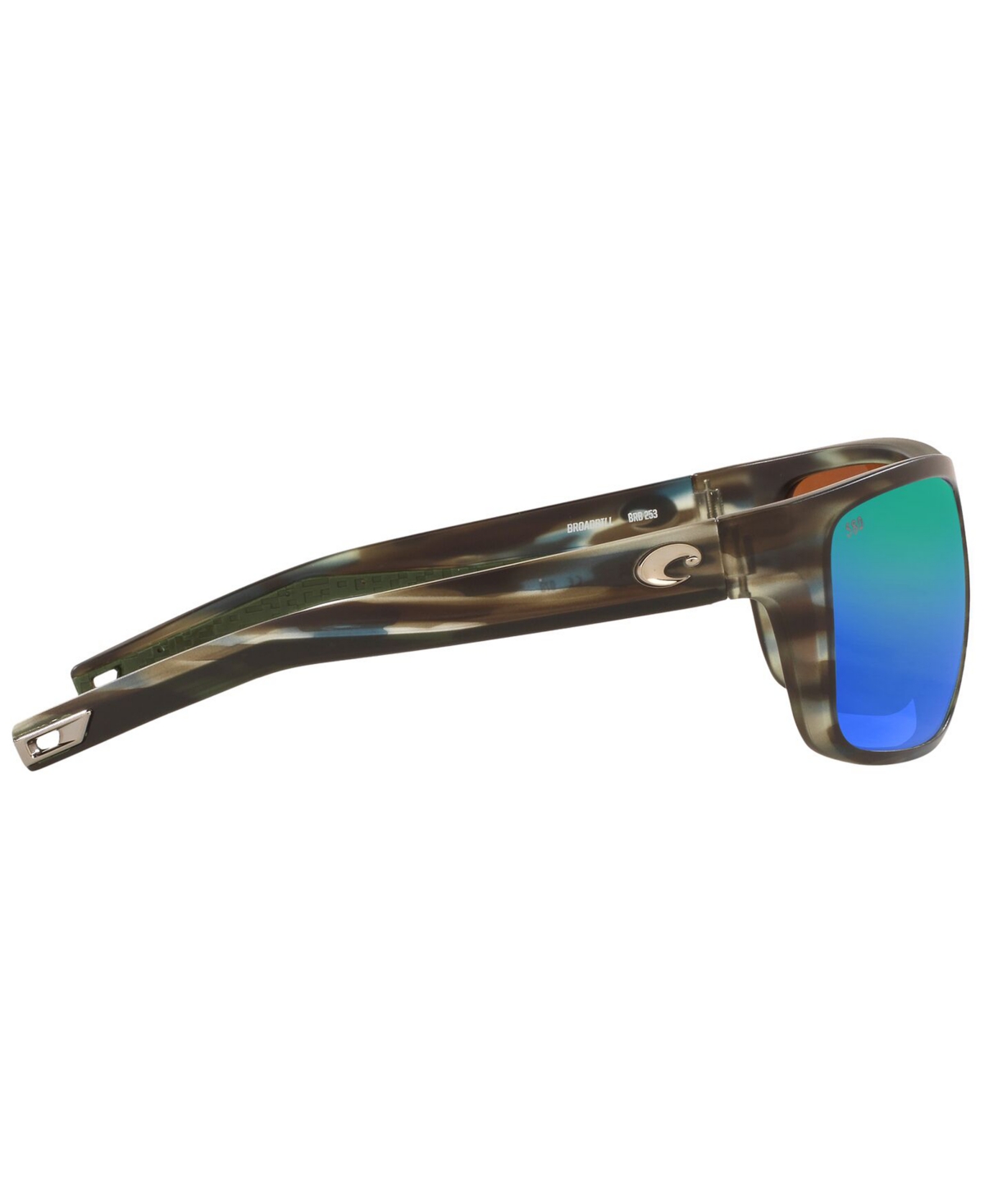 Costa Del Mar Men's Broadbill Polarized Sunglasses In 253 Matte Reef,green Mirror 580g