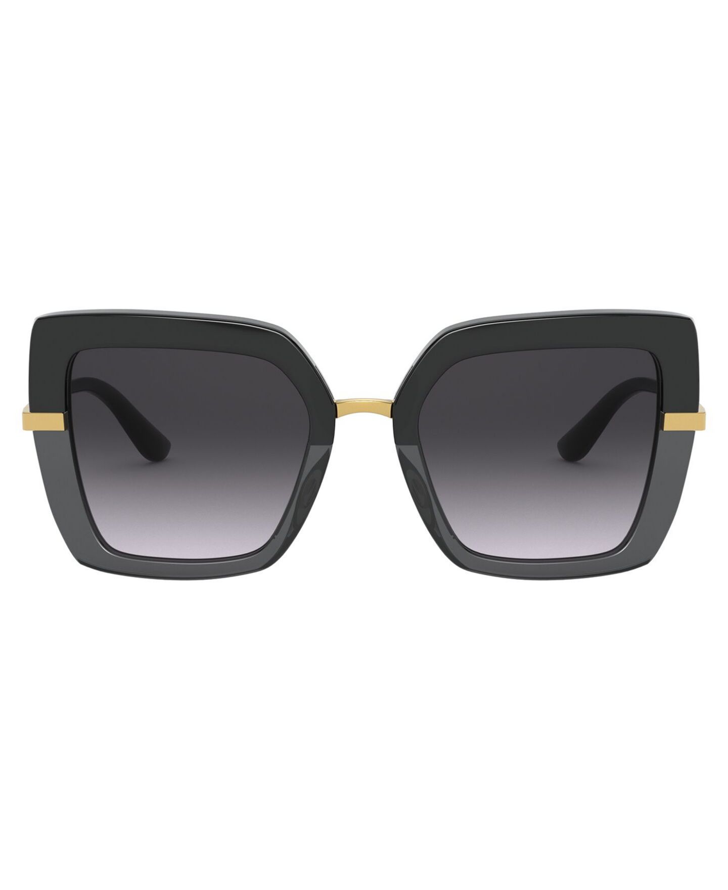 Женские солнцезащитные очки Dolce&Gabbana Sunglasses, DG4373, цвет: Чёрный прозрачный чёрный / Серый градиентный — фото 2