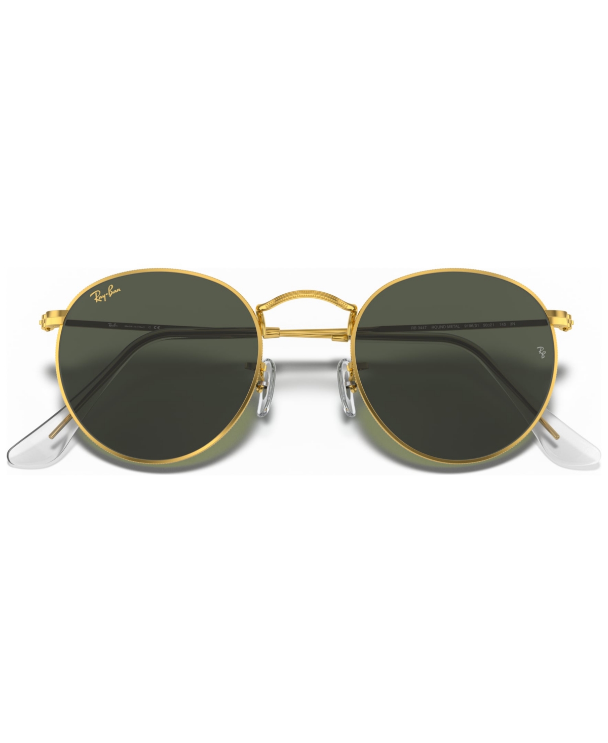 Ray Ban Round Sunglasses In Legend Gold,green