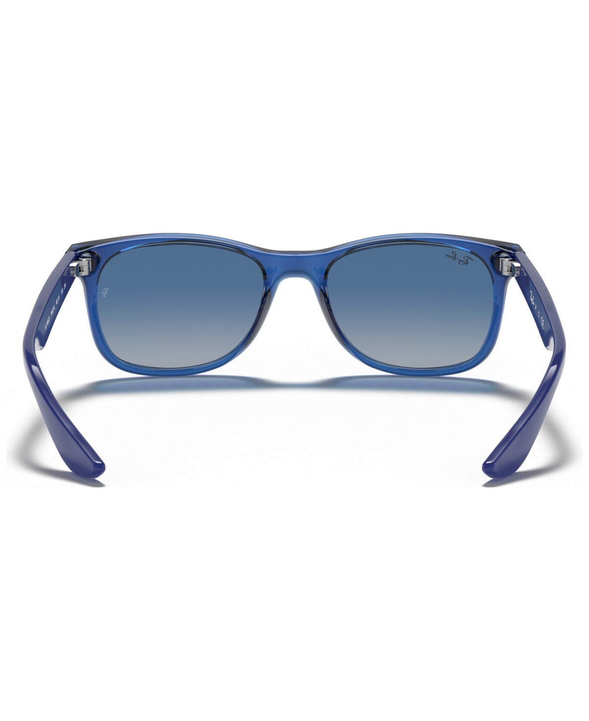 Shop Ray-ban Jr . Kids Sunglasses, Rj9052s New Wayfarer (ages 11-13) In Transparent Blue,grey Gradient Dark Blue