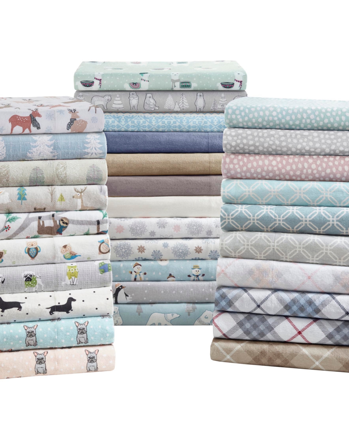 True North by Sleep Philosophy Novelty Printed Cotton Flannel 4-Pc. Sheet Set,
