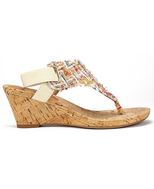 White Mountain Women's All Good Cork Wedge Sandals & Reviews - All