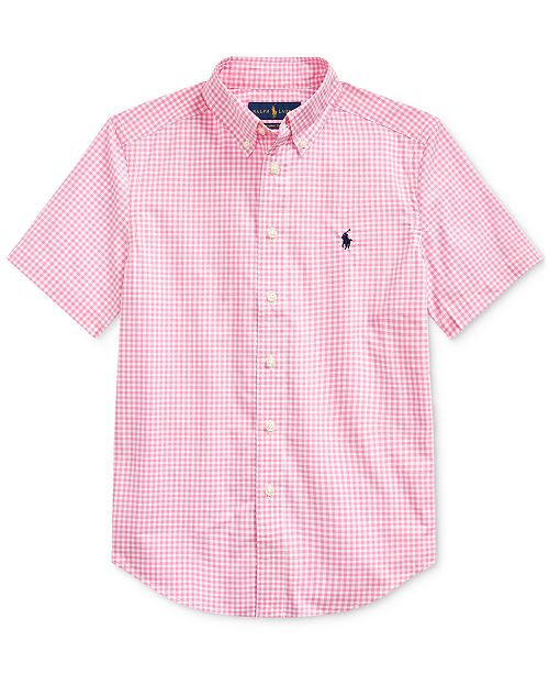 Polo Ralph Lauren Big Boys Gingham Cotton Poplin Shirt