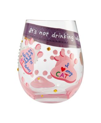LOLITA Love My Cat Stemless Wine Glass