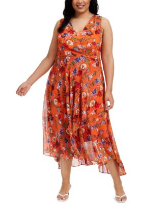 chiffon surplice dress