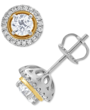 image of Diamond Stud Earrings (3/4 ct. t.w.) in 14k Gold & White Gold