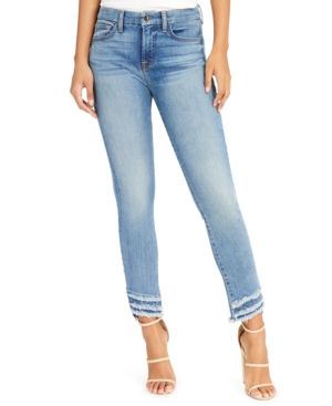 image of Jen7 by 7 For All Mankind Raw-Hem Skinny Ankle Jeans