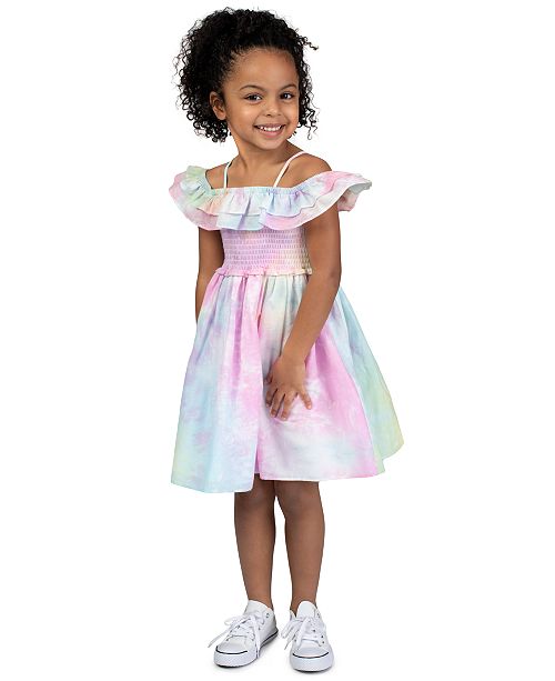 Bonnie Jean Little Girls Tie Dye Off The Shoulder Dress Reviews