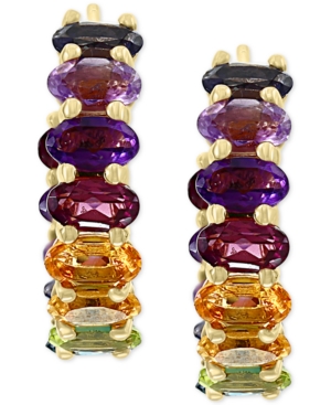 image of Effy Multi-Gemstone (4-5/8 ct. t.w.) Drop Earrings in 14k Gold