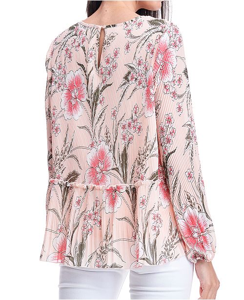 Storie Floral Twist Peplum Blouse