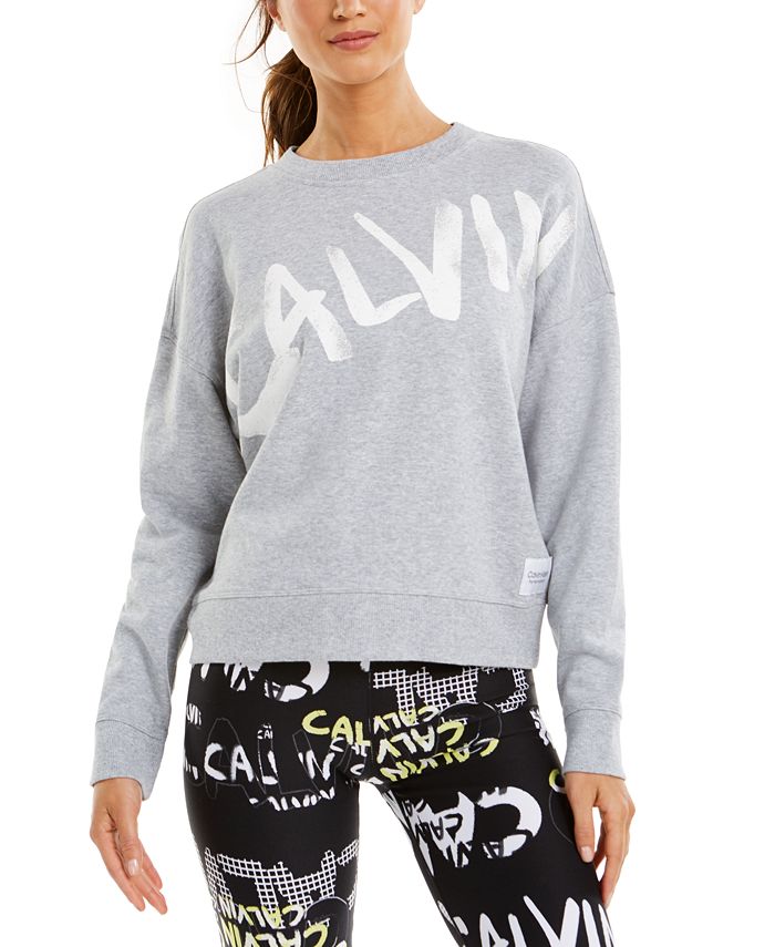 Calvin Klein Brushed Logo Sweatshirt Macy s