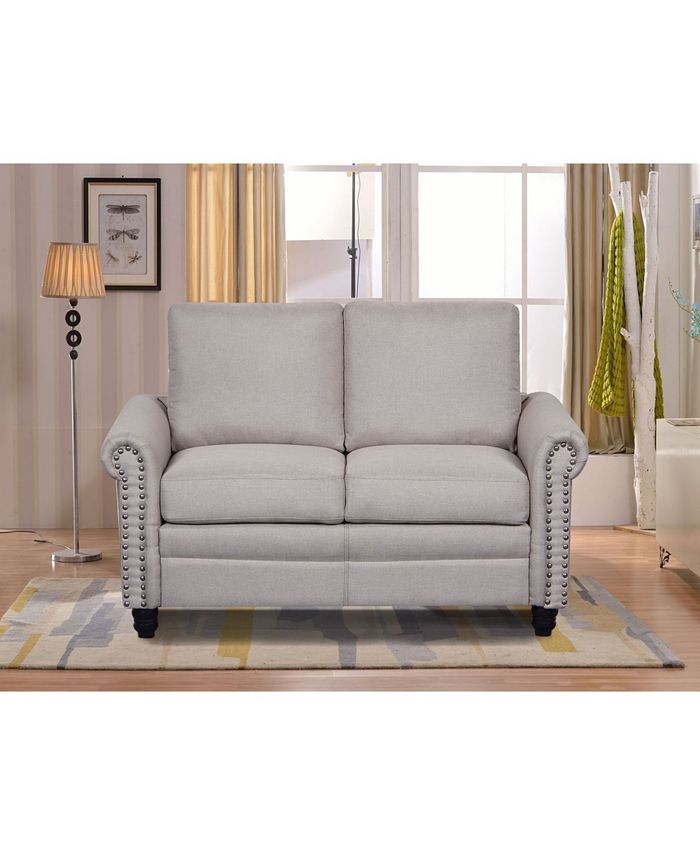 Us Pride Furniture Rosalind Linen Upholstered Loveseat Macy's