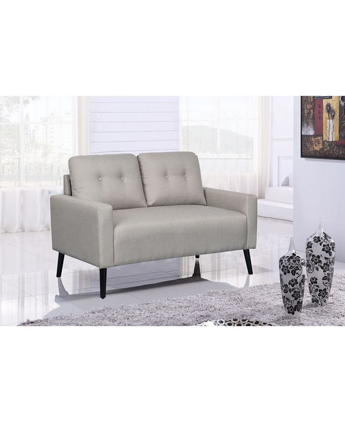 Us Pride Furniture Watterson Tufted MidCentury Loveseat Macy's