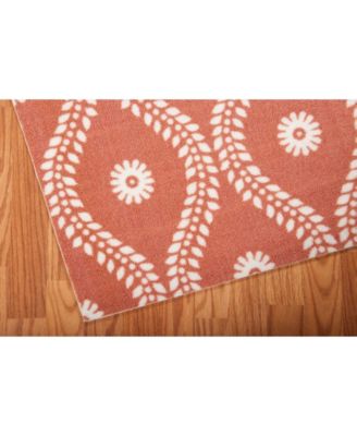 Backyard BAC085 Rust 7'9" x 10'10" Outdoor Area Rug