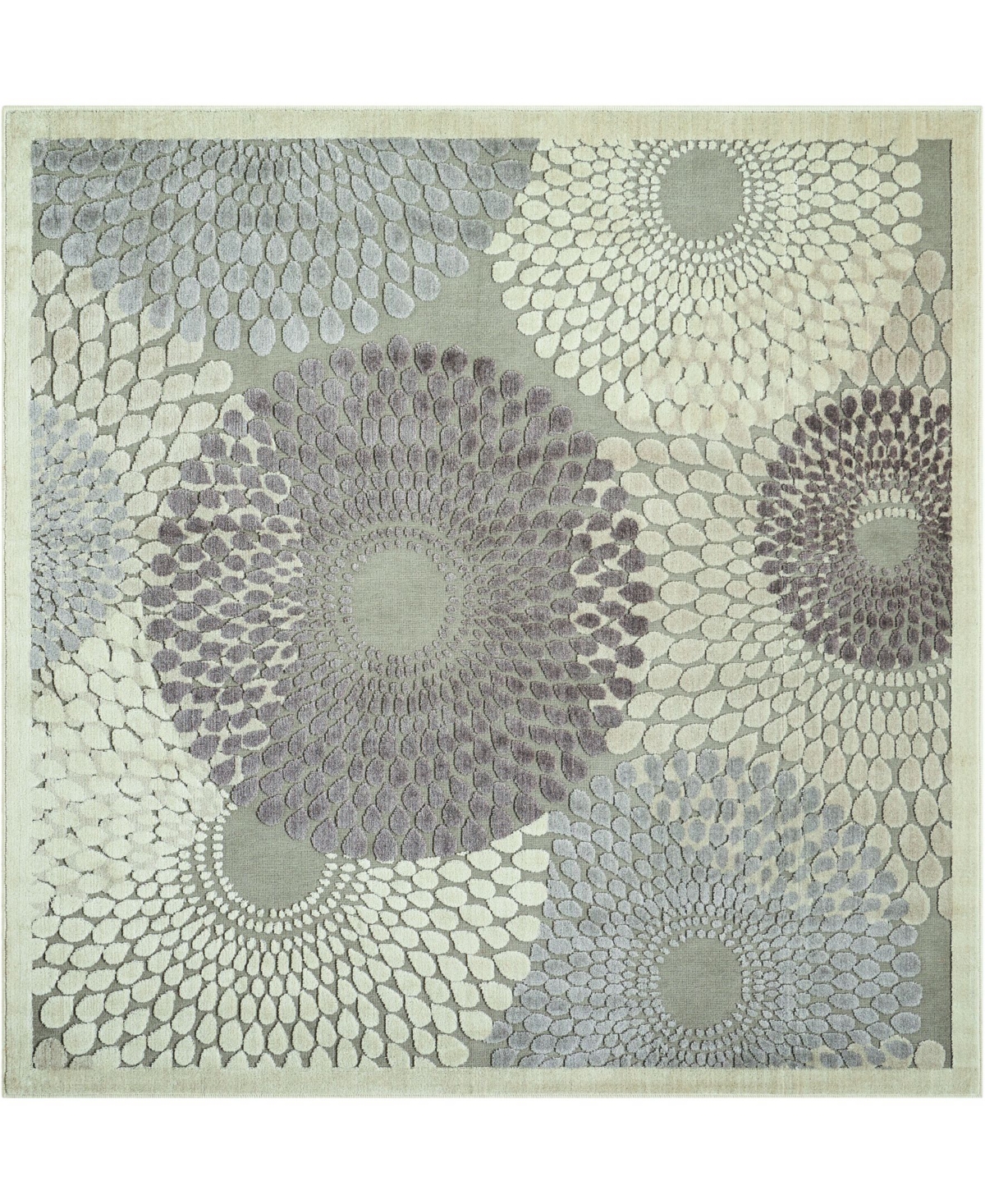 Long Street Looms Chimeras CHI04 Gray 6'7in x 6'7in Square Area Rug - Gray