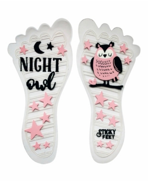 Sticky Feet Toddler Boys and Girls Night Owl Iron-on Grip- Pack of 3