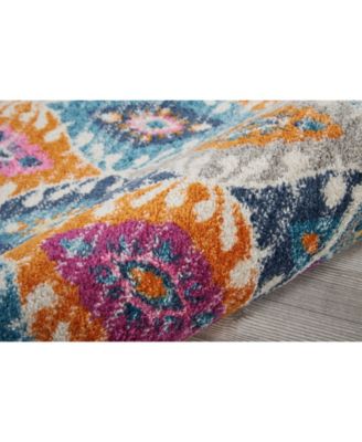 Zeal ZEA02 Multi 2'2" x 7'6" Runner Rug