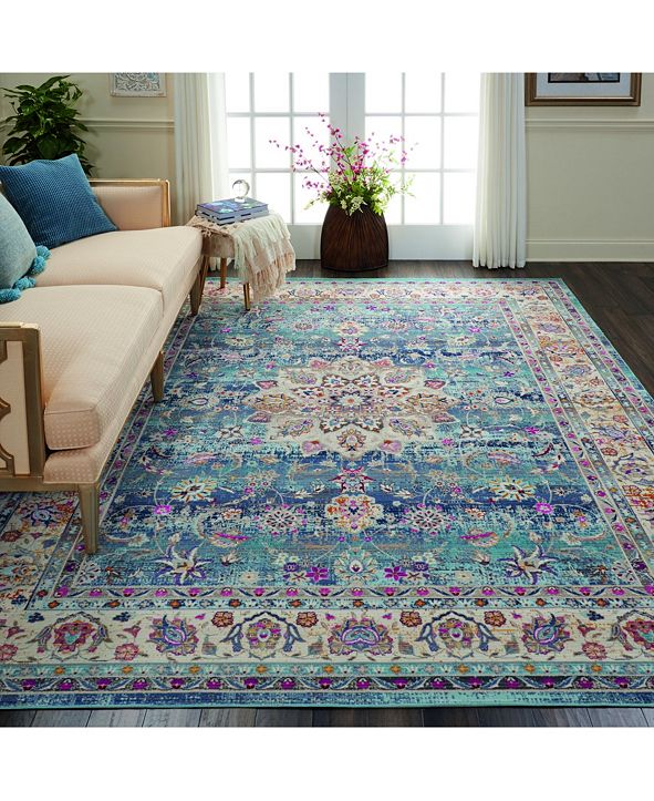 Long Street Looms Era Tabriz ERA01 Blue 7'10" x 9'10" Area ...