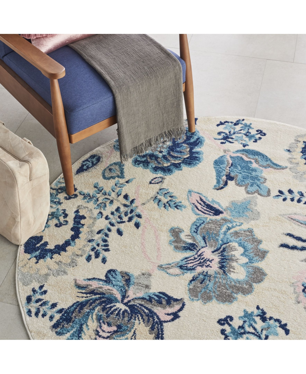 Long Street Looms Peace PEA02 5'3" Round Area Rug