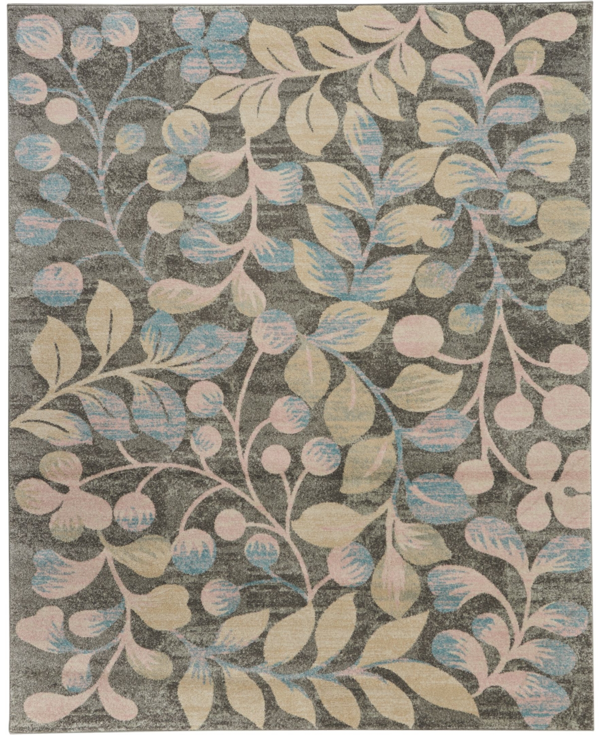 Long Street Looms Peace PEA03 Gray 8'10in x 11'10in Area Rug - Gray/Beige