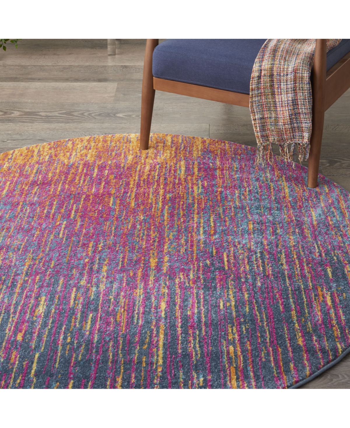 Long Street Looms Zeal ZEA09 Multi 5'3" Round Area Rug