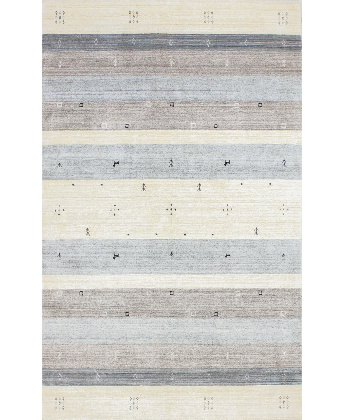 Bb Rugs Land I167 5'6in x 8'6in Area Rug - Ivory and Gray