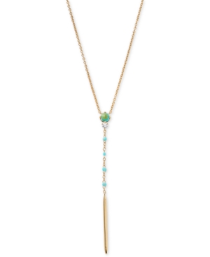 image of Ava Nadri 18k Gold-Plated Stone, Crystal & Enamel Lariat Necklace, 17