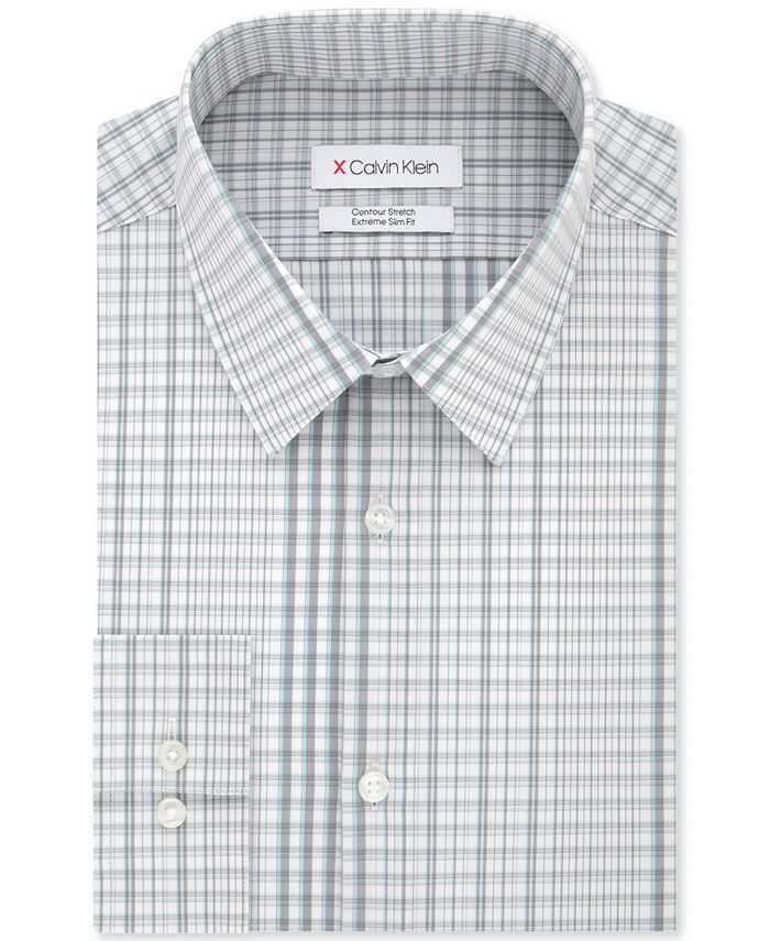 Calvin Klein Men's ExtraSlim Fit Water Print Dress Shirt Macy's