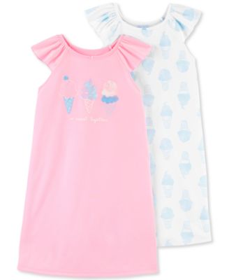 Carter's - Little & Big Girls 2-Pack Ice Cream Nightgowns Set
