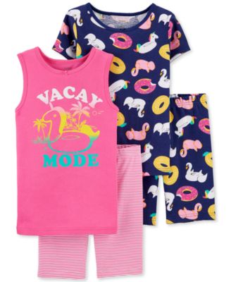 Carter's - Little & Big Girls Vacation-Print Cotton Pajamas Set