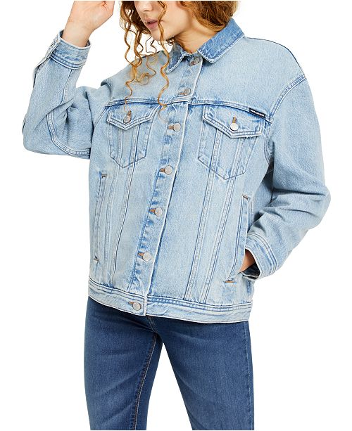 Calvin Klein Jeans Oversized Denim Trucker Jacket ...
