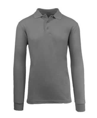Men's Long Sleeve Pique Polo Shirt