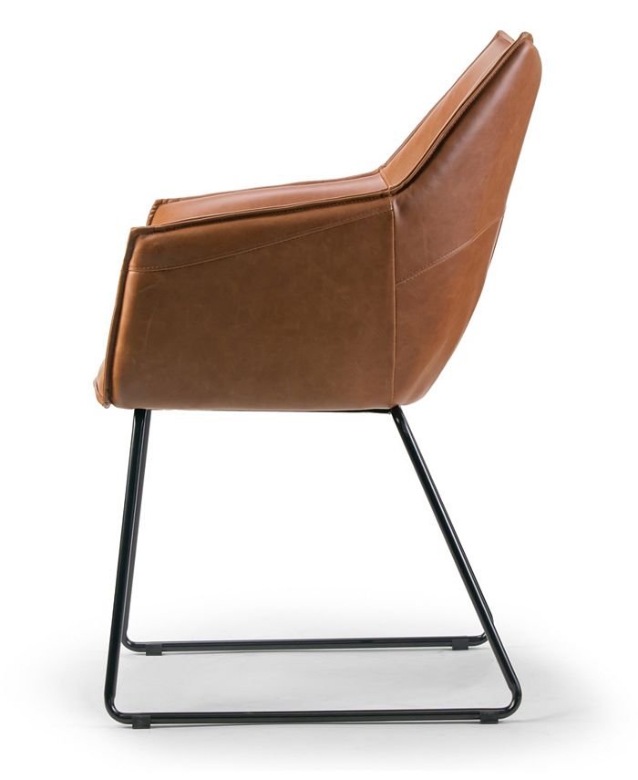 Glamour Home Set of 2 Amna Arm Chair with Metal Legs Macy's