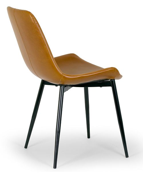 Glamour Home Set of 2 Alary Modern Dining Chair with Iron Legs