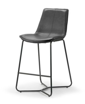 Set of 2 Amery Iron Frame Vintage-like Counter Stool