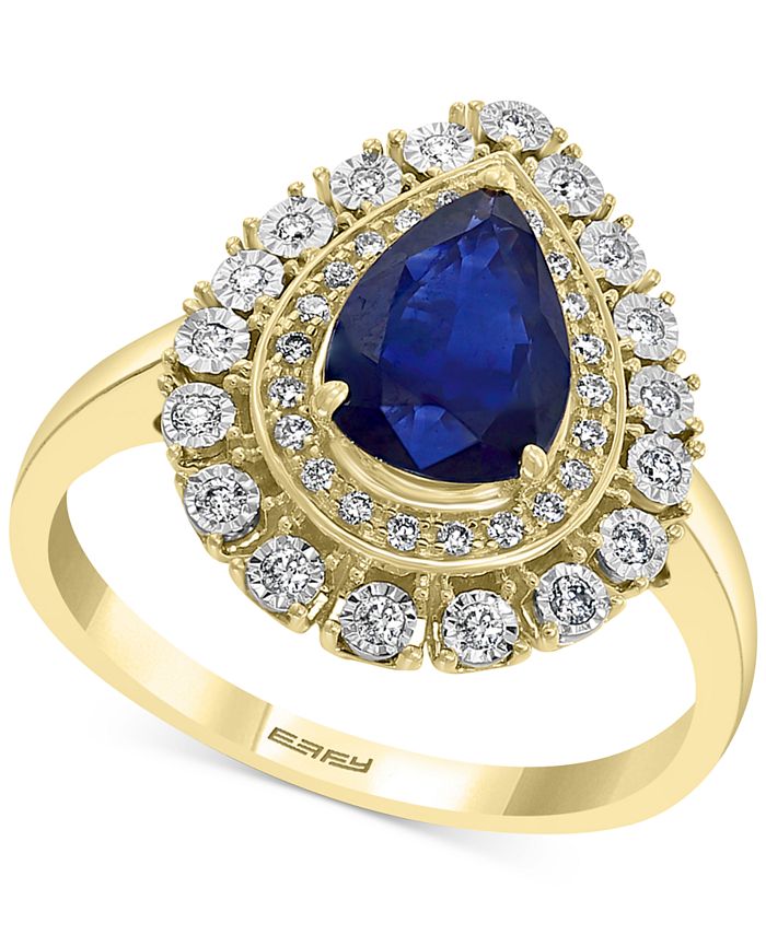 EFFY Collection - Sapphire (1-1/3 ct. t.w.) & Diamond (1/5 ct. t.w.) Ring in 14k Gold & White Gold