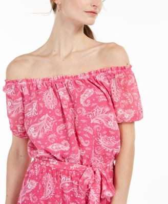 under wraps pink paisley print chiffon maxi dress
