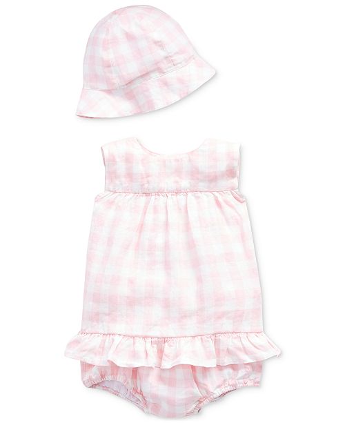 Polo Ralph Lauren Baby Girls Gingham 3 Piece Set Reviews Sets