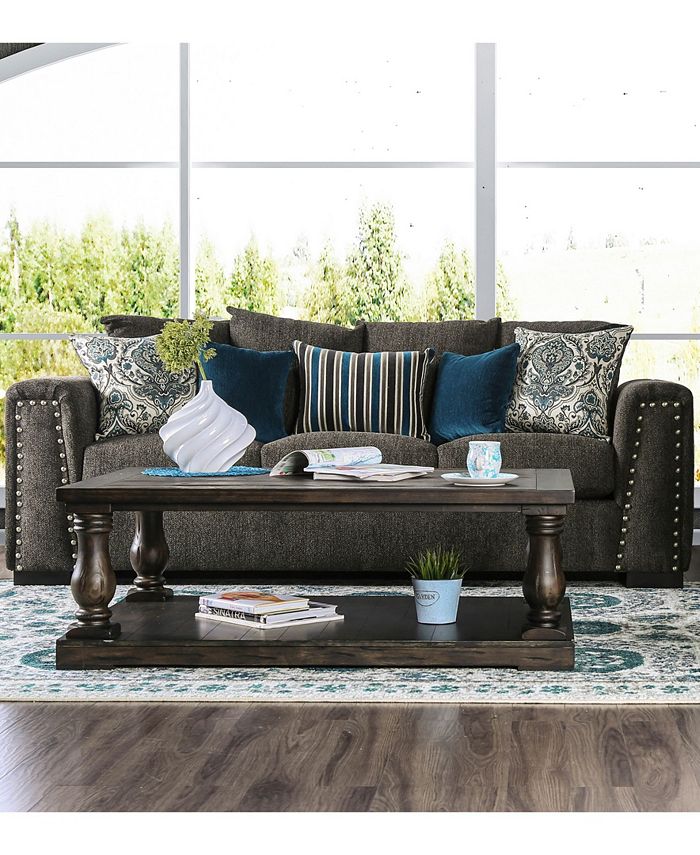 Furniture of America Tukwila Upholstered Sofa Macy's