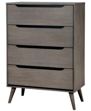 Furniture Of America Cosplay Solid Wood Chest In Gray