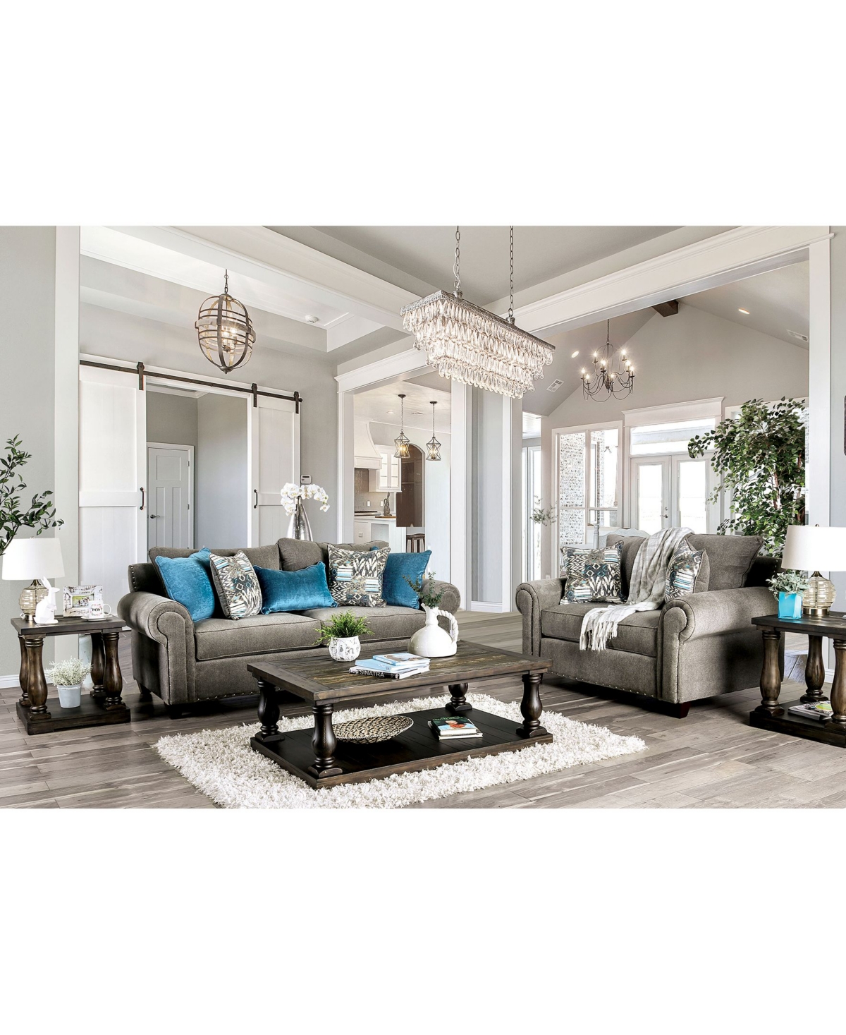 Furniture of America Brendall Upholstered Love Seat