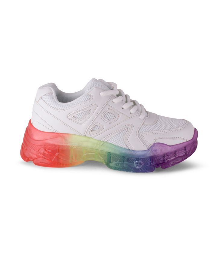 Wanted BRISK Women s Rainbow Sole Detail Sporty Sneaker Macy s