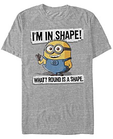 Minions Men's Round Is A Shape Bob Short Sleeve T-Shirt