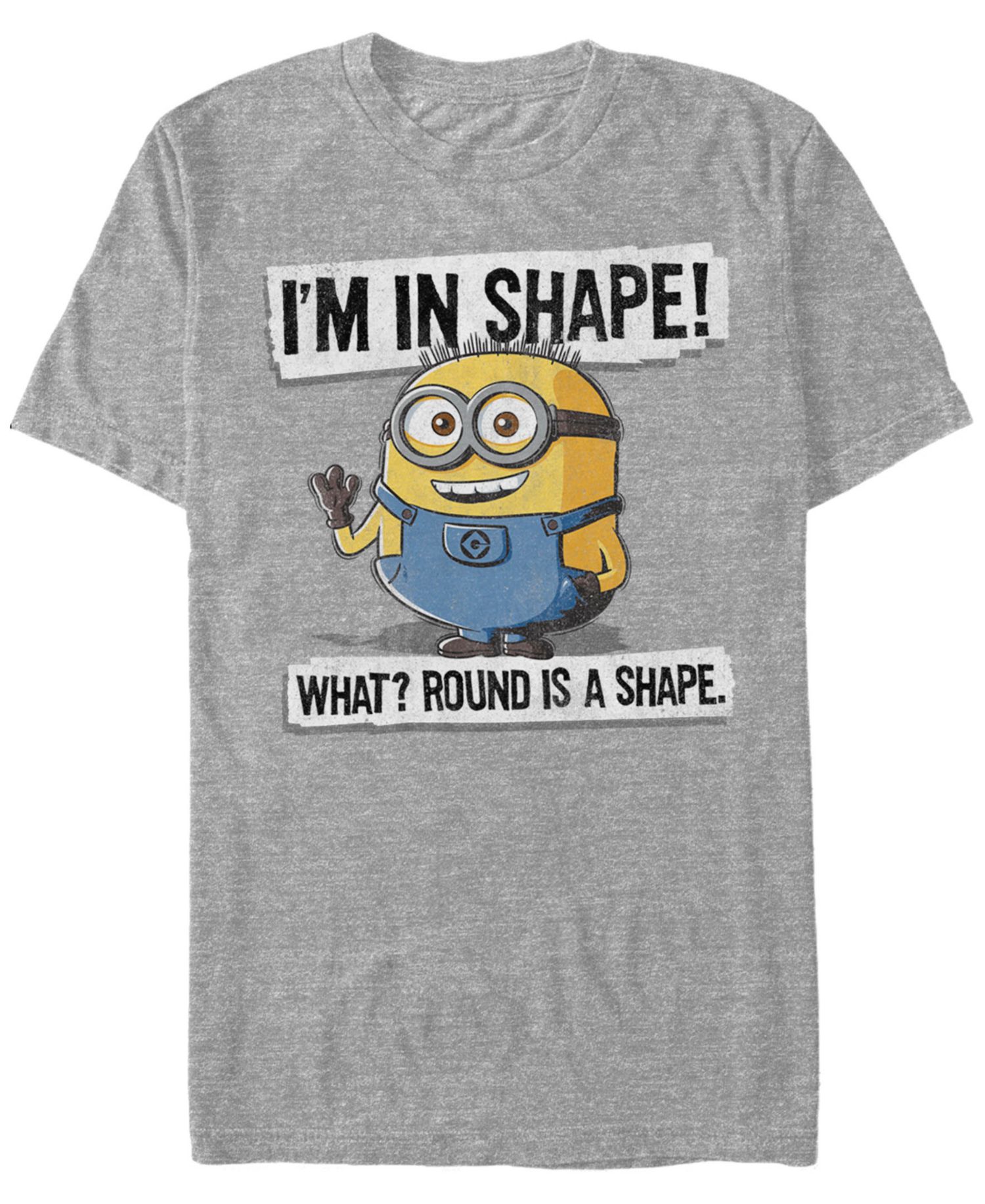 Minions Men's Round Is A Shape Bob Short Sleeve T-Shirt