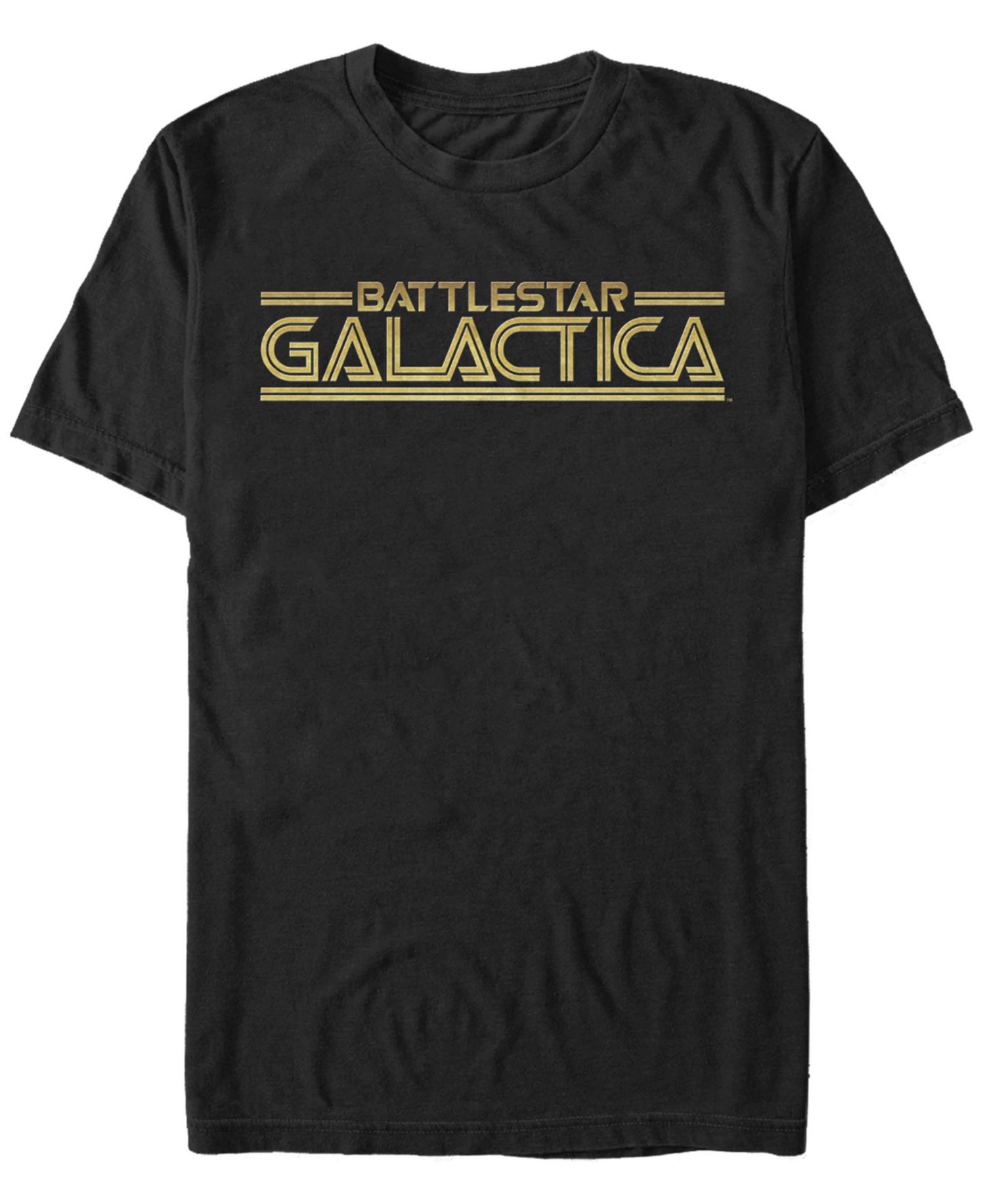 Battlestar Galactica Men's Retro Gold Logo Short Sleeve T-Shirt