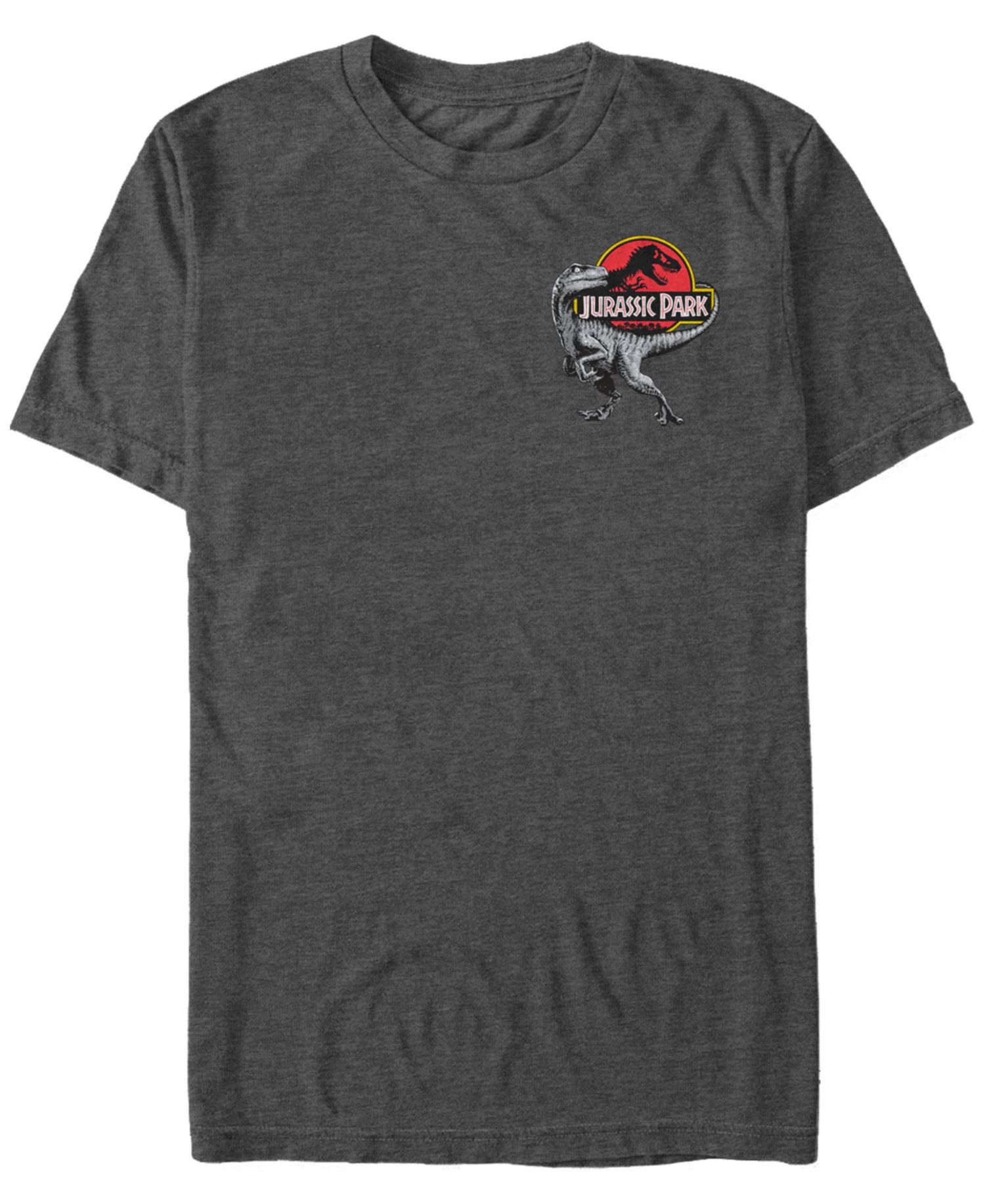 Jurassic Park Men's Left Chest Raptor Logo Short Sleeve T-Shirt