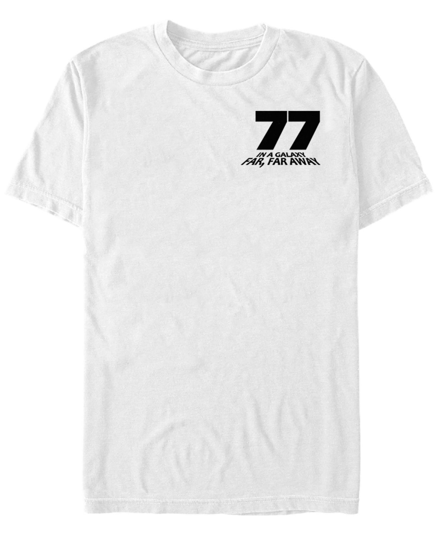 Star Wars Men's In A Galaxy Far, Far Away Left Chest Text Short Sleeve T-Shirt