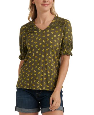 Lucky brand puff sleeve top outlet