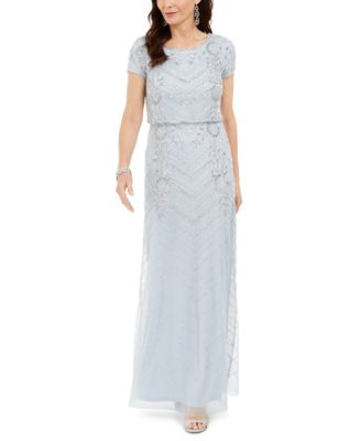 Adrianna Papell Petite Beaded Gown - Macy's